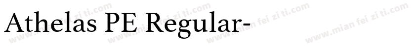 Athelas PE Regular字体转换